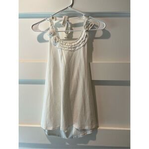 New white halter top with flower